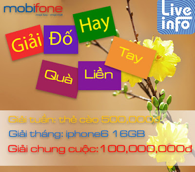 Giải đố hay trên LiveInfo Mobifone nhận ngay 100 triệu đồng