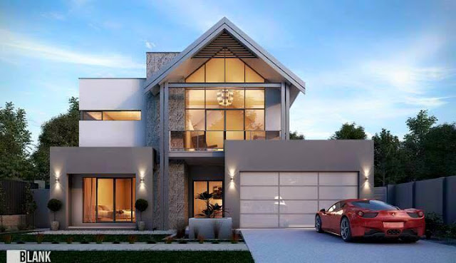 Desain rumah mewah minimalis modern 2 lantai Desain rumah mewah minimalis modern 2 lantai