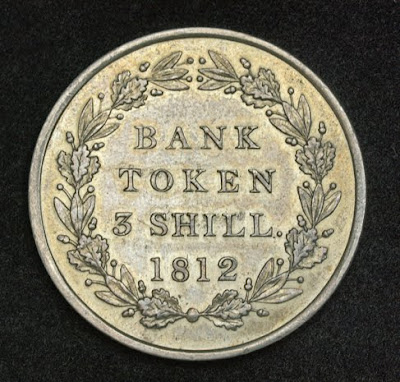 British Bank Token Coin Silver 3 Shilling