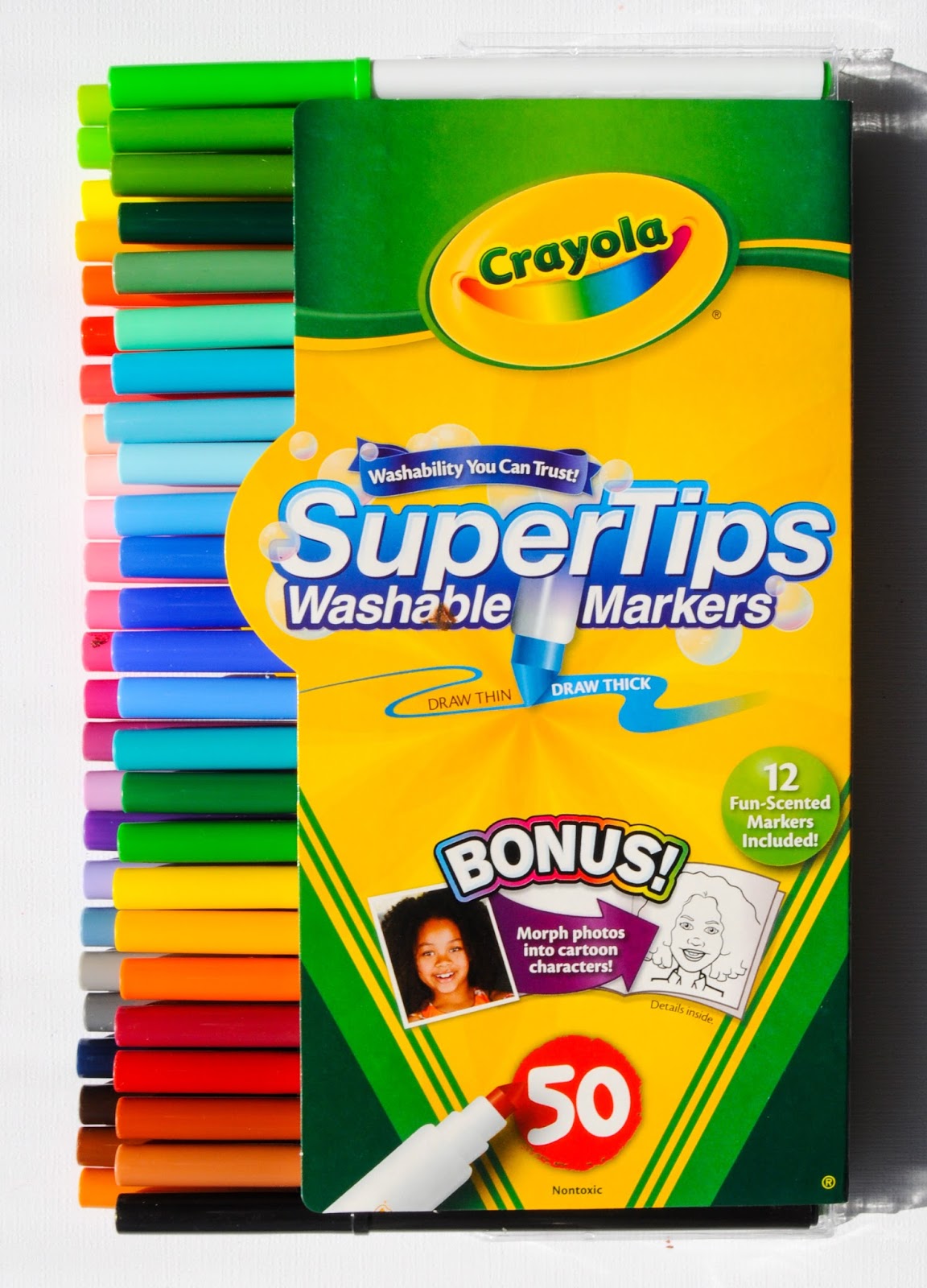 Patois offset evenwicht Crayola Super Tips Washable Markers: What's Inside the Box | Jenny's Crayon  Collection