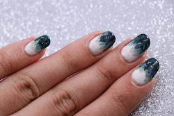 nail winter forest ombre foggy snow jackiemontt them