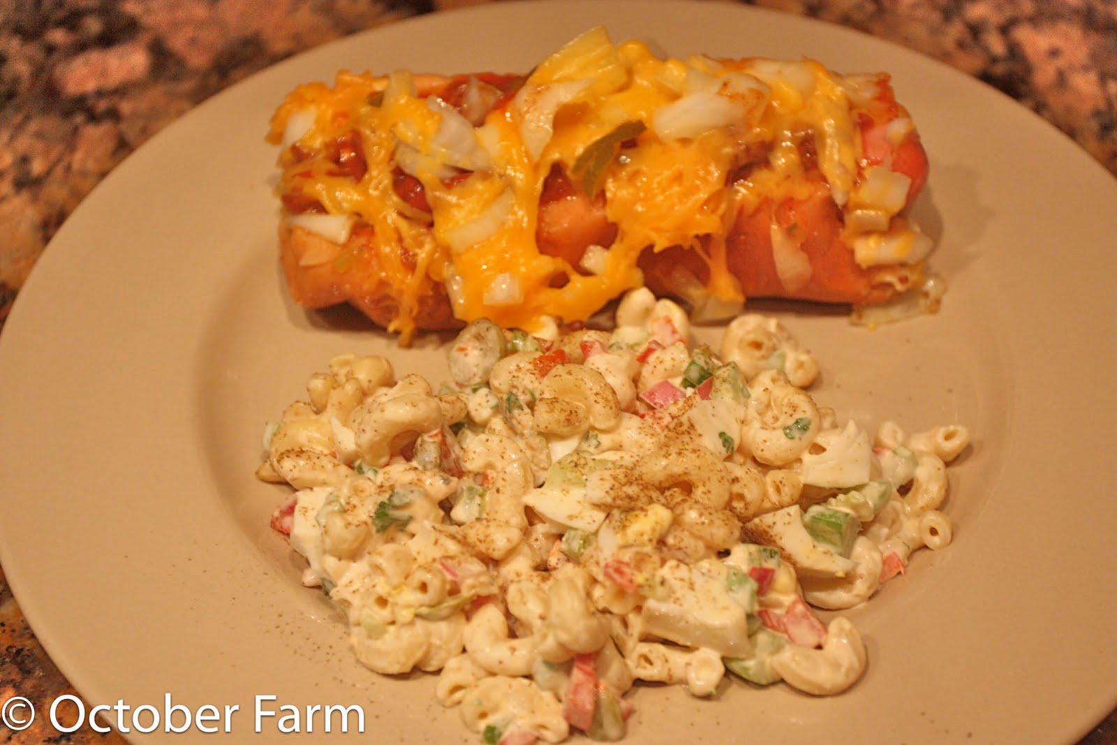 Hot Dogs and Macaroni Salad