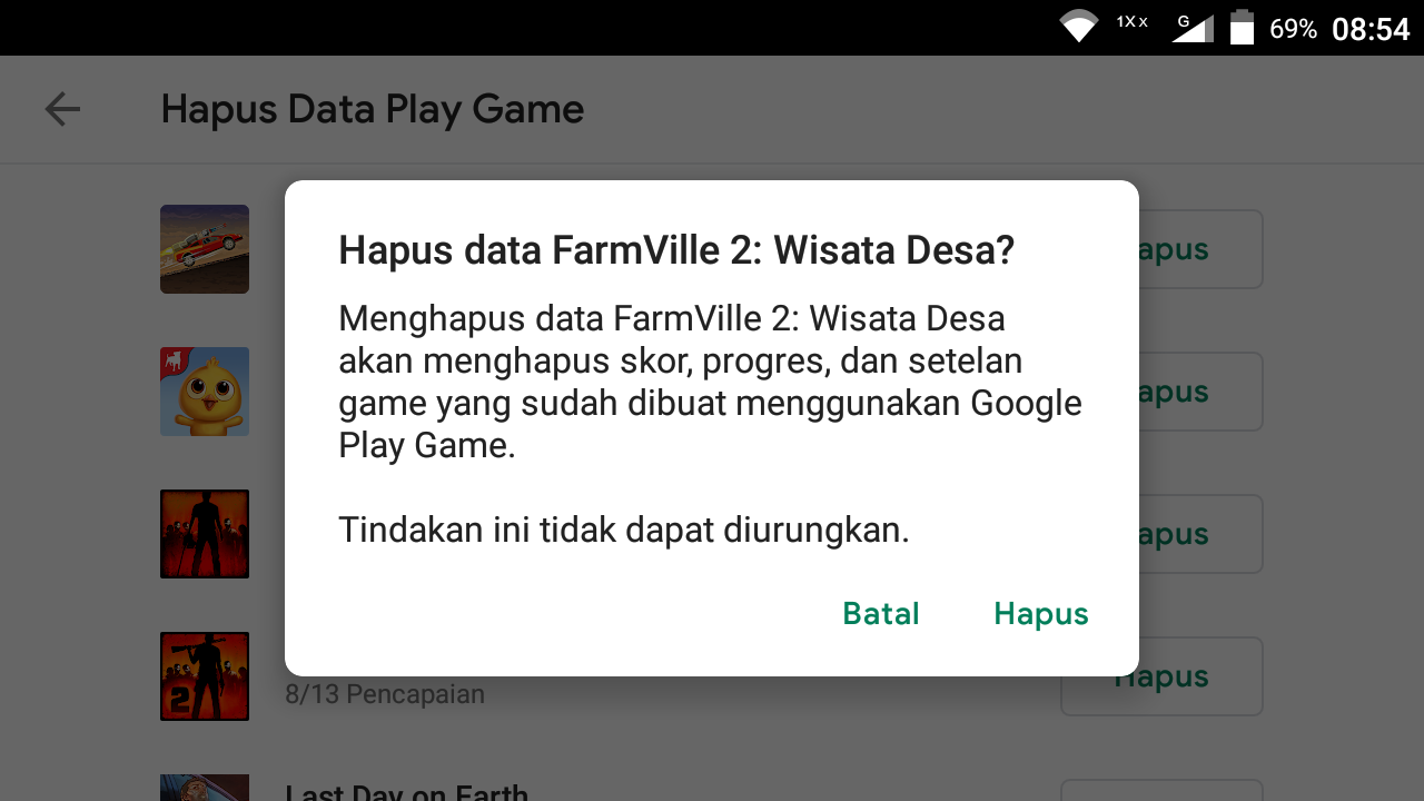 cara hapus akun pubg mobile google play