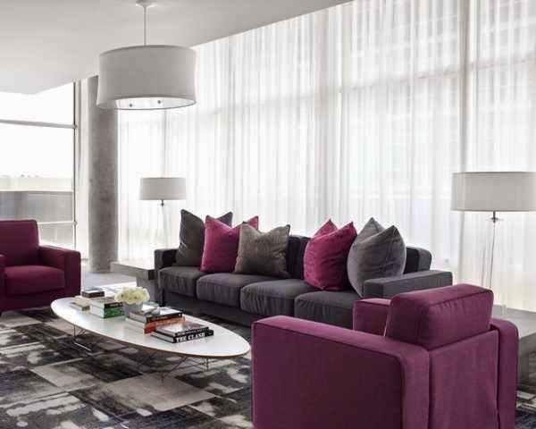 Color design in the living room and home furnishing trends 2015