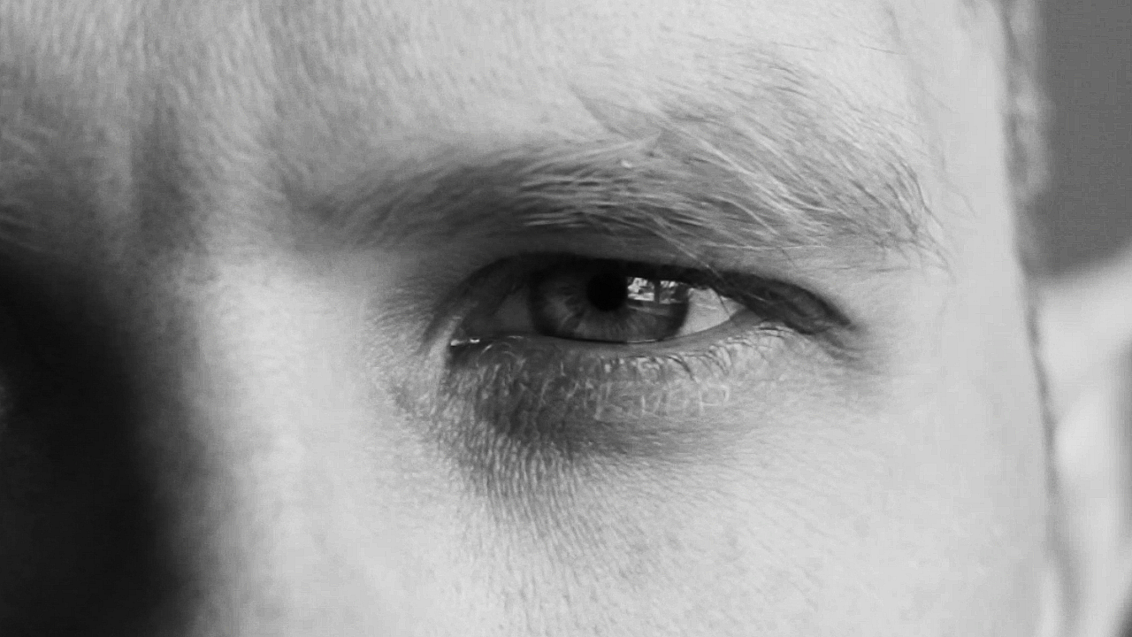 facial references for animation: eye wink |is, front, 30fps, ECU]