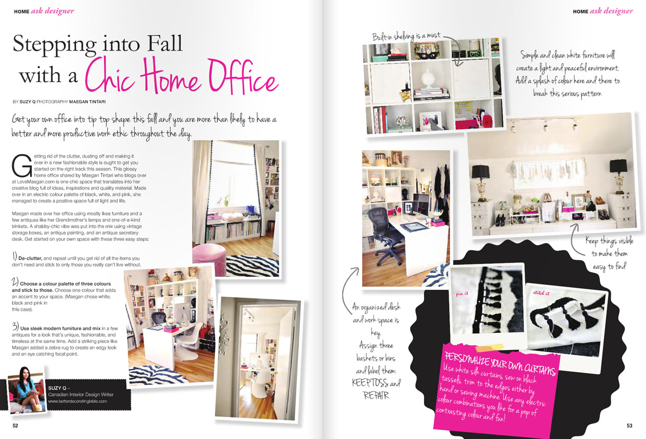 home office feature in Abode Magazine October 2012