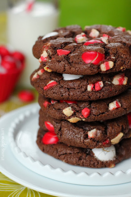 Chocolate Peppermint M&M Cookies