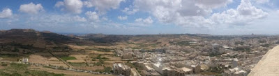 Vistas desde la Ciudadela de Victoria, isla de Gozo.