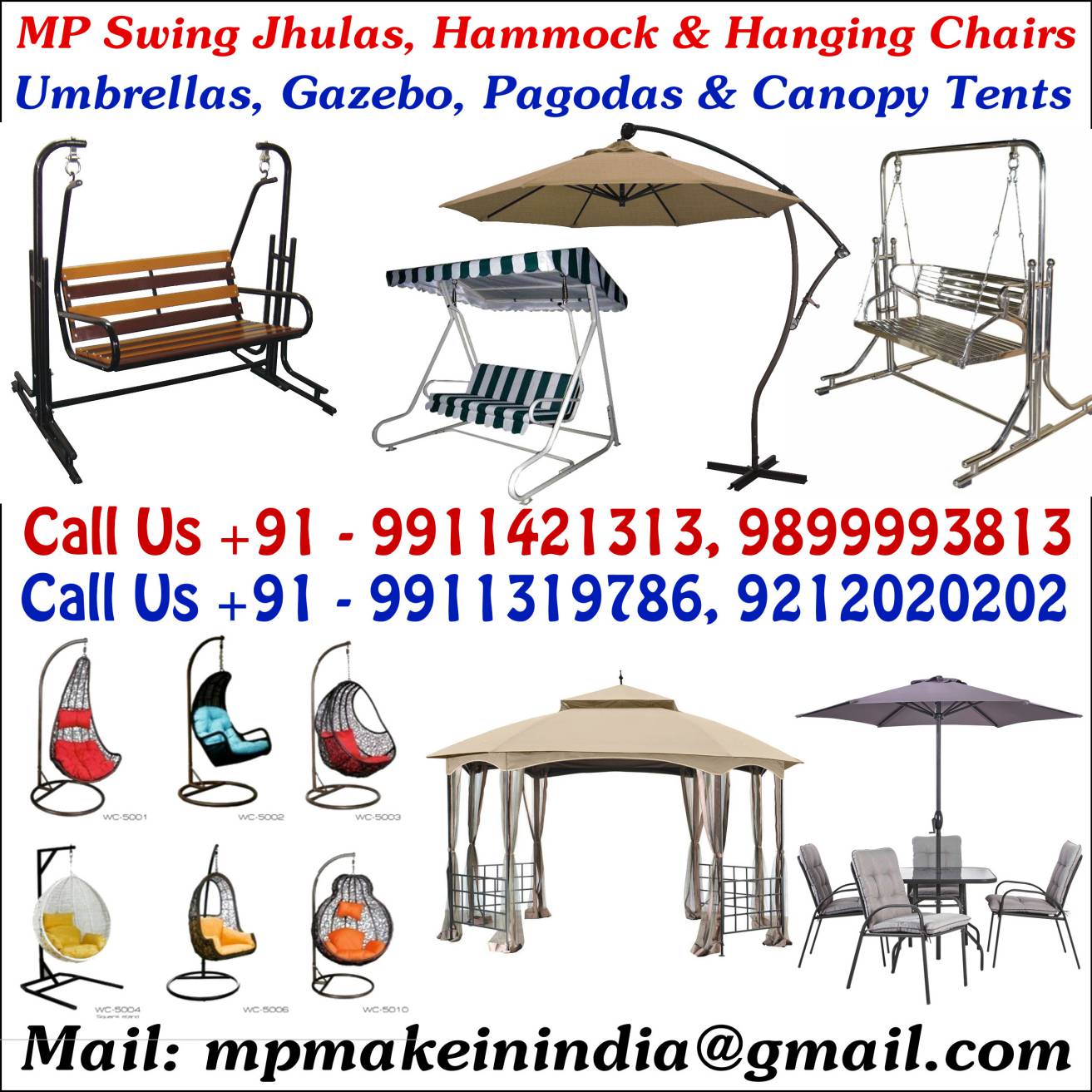 Garden Swings, Outdoor Jhula, Hanging Swing Chairs, Hammock Manufacturersn & Suppliers in India