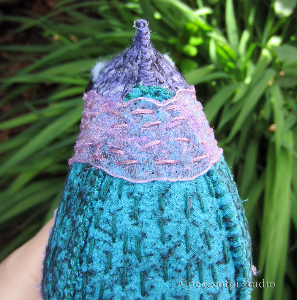 peaceofpi studio Hand Stitched Lavender Bird