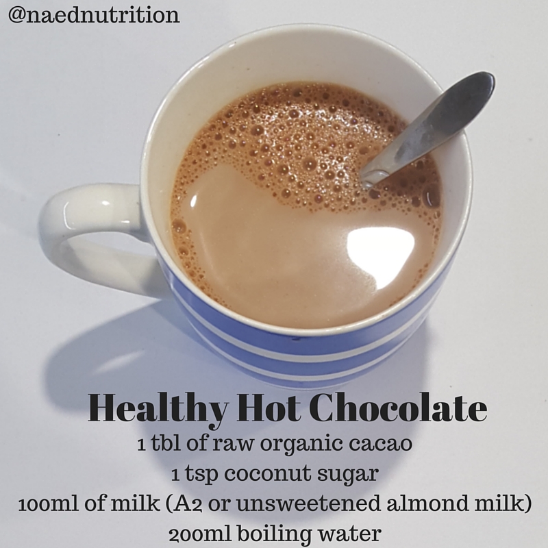 NaedNutrition Blog Healthy Hot Chocolate