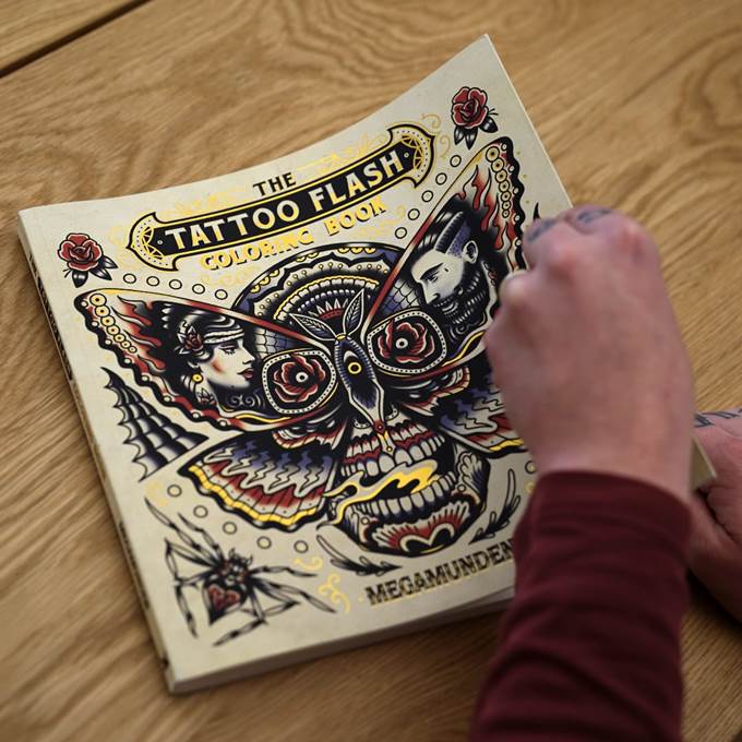 MEGAMUNDEN’s The Tattoo Flash Coloring Book