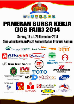 Poster Pameran Bursa Kerja Terpadu (Job Fair) Tahun 2014 Banten Poster Pameran Bursa Kerja Terpadu (Job Fair) Tahun 2014 Banten