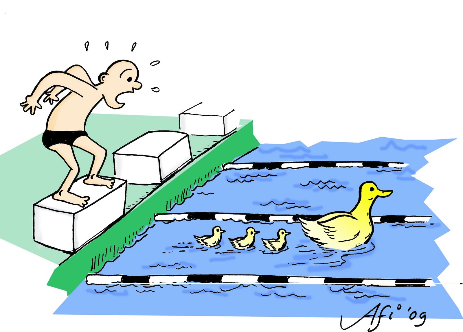 funny swimming clipart - photo #19