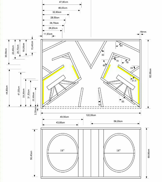 skema box 18 inch rcf