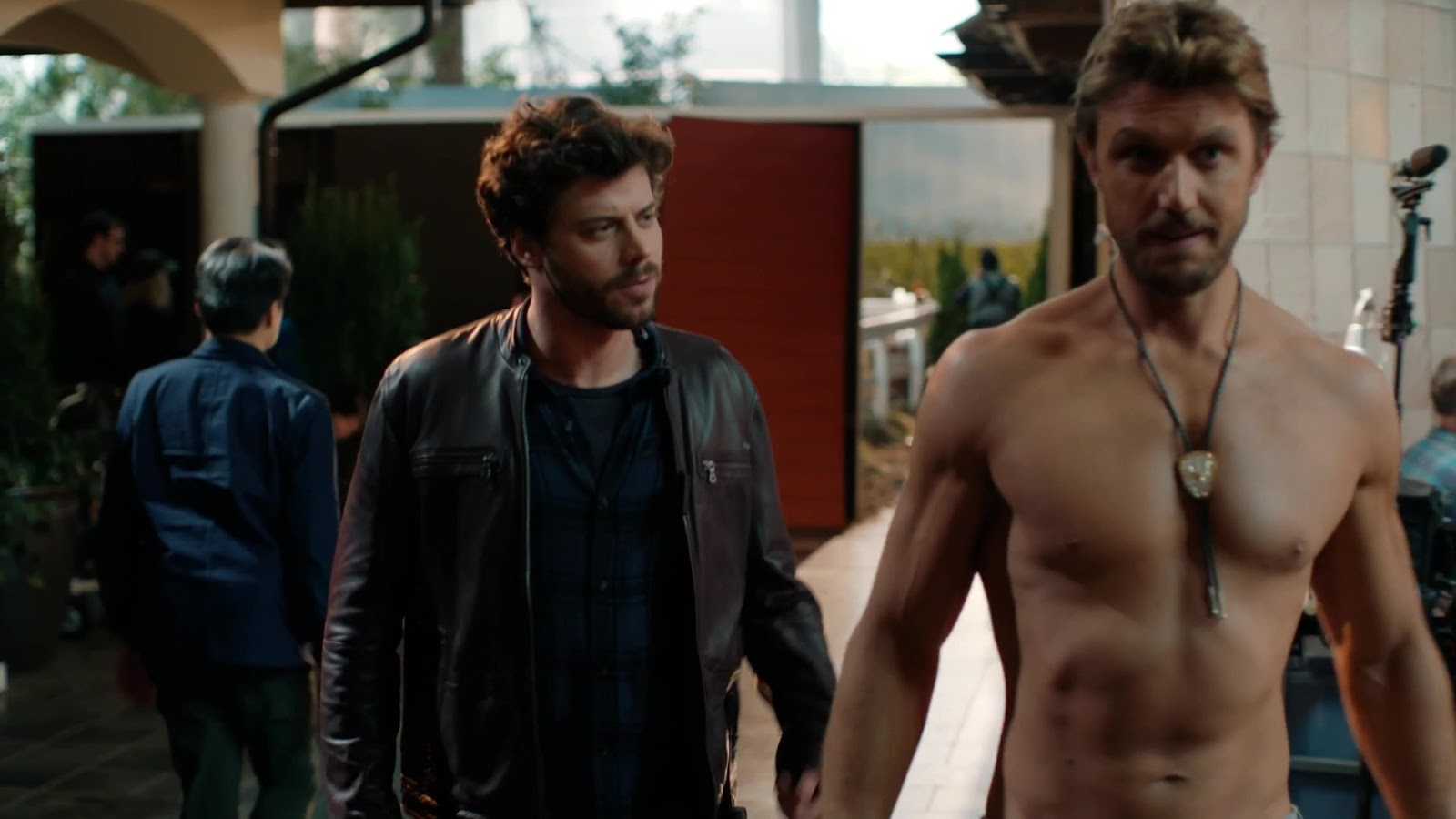Alejandro Muñoz, Tom Brittney, Christopher Russell and Adam Demos shirtless in UnREAL...