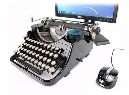 Typewriter keyboard for computer