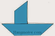 Bước 11: Hoàn thành cách xếp thuyền buồm bằng giấy đơn giản.