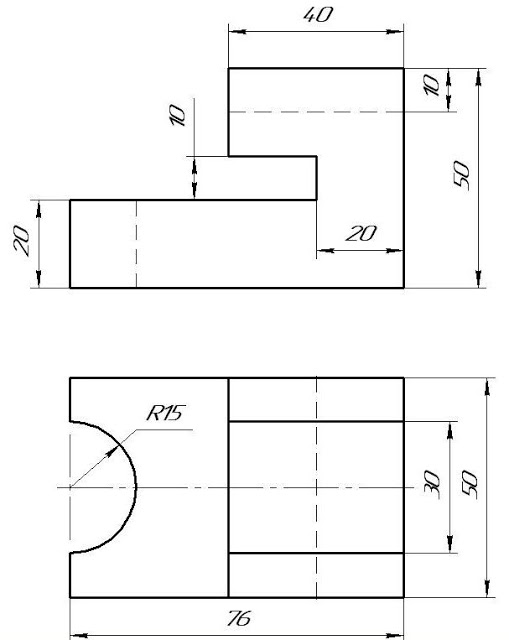Art: Черчение. 8 класс. Построение третьего вида по двум заданным ...