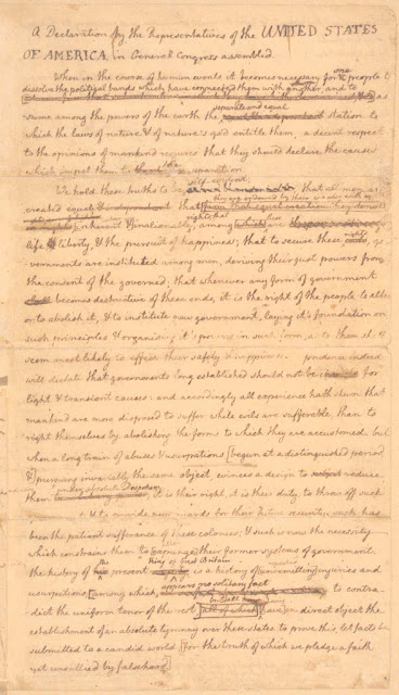 who wrote the original draft of the declaration of independence