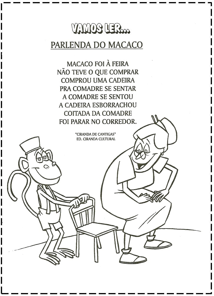 Aprender Brincando Parlenda Macaco foi à Feira