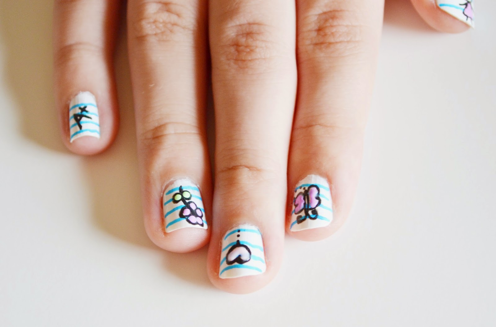 Sunny by Design: Notebook Doodle Nail Art Tutorial