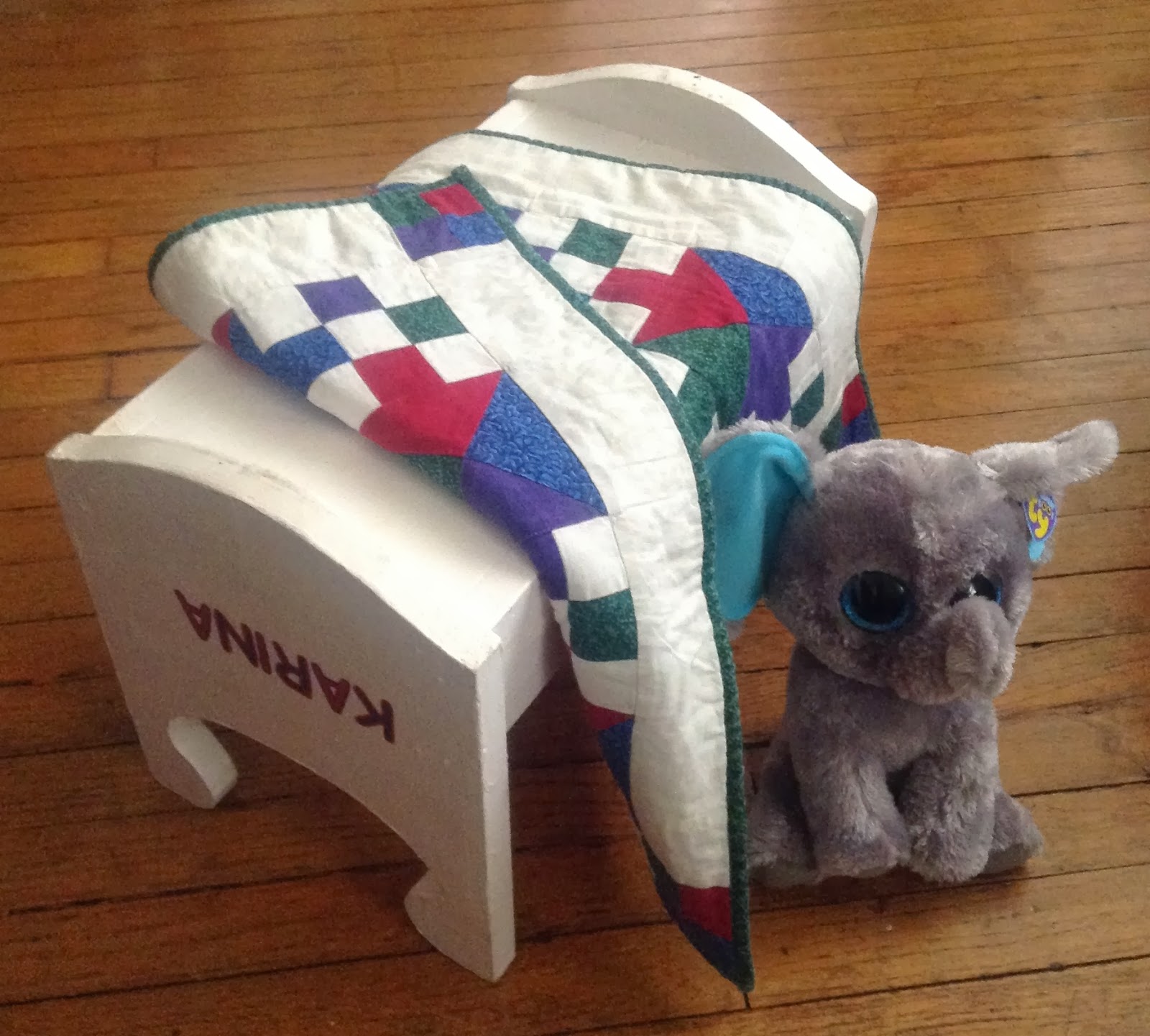 Show Me Sewing Doll Nine Patch Arrow Quilt and Cradle