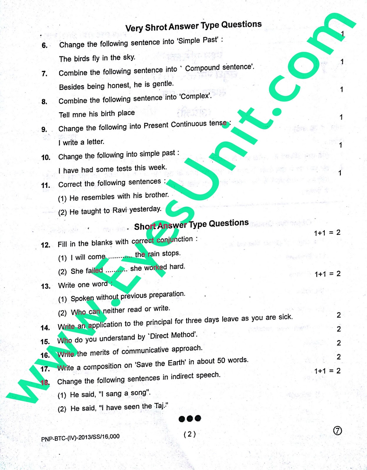 2016 btc exam paper 2016 btc exam paper