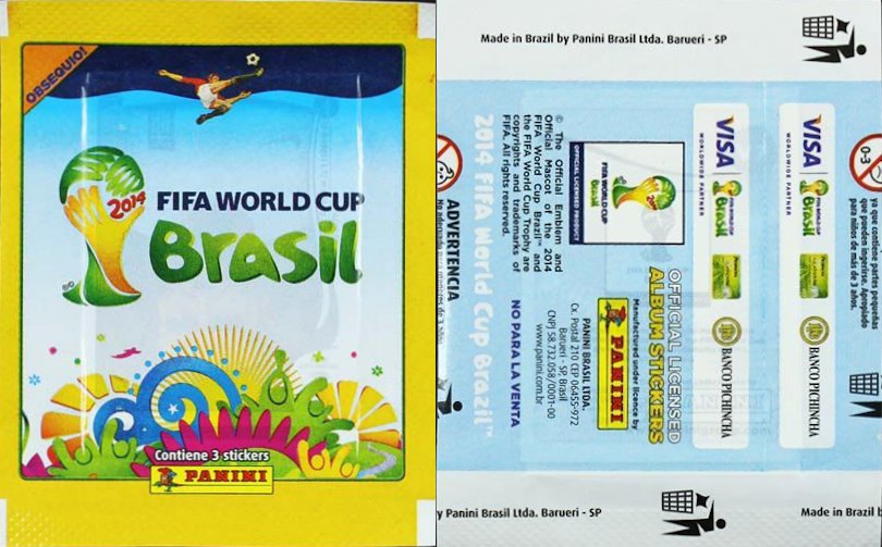 POCHETTE PANINI ROAD TO WORLD CUP 2014 BRAZIL PACKET BUSTINA FRONT STICKERS 