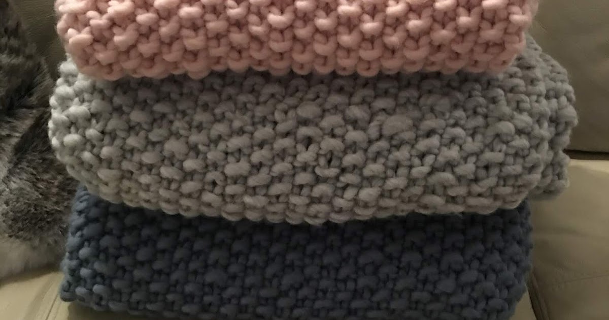 Cindy Knits a Lot Seed Stitch Baby Blanket