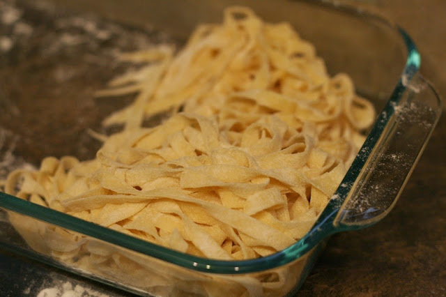 Fresh cut pasta