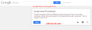 Google Keep via Drive