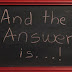 And the answer is...