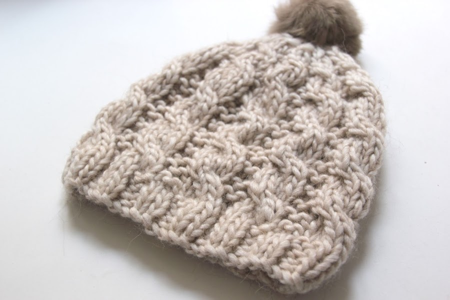 Tutorial de lana: Como hacer gorro trenzado ochos (patrones gratis)