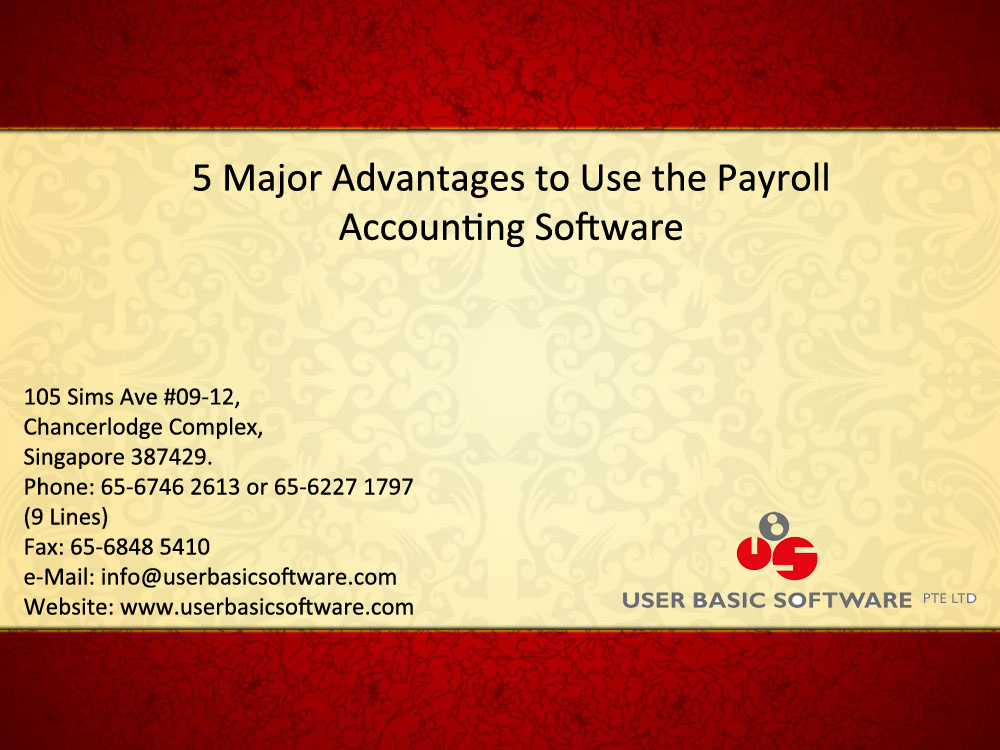5 MAJOR ADVANTAGES TO USE THE PAYROLL ACCOUNTING SOFTWARE