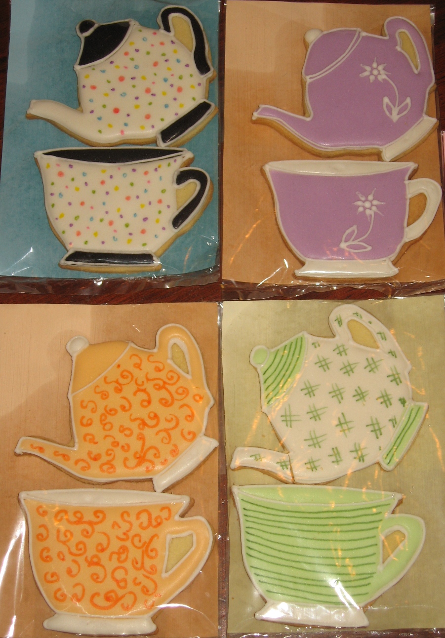 Let Them Eat Cake Tea cup and Tea Pot Biscuits