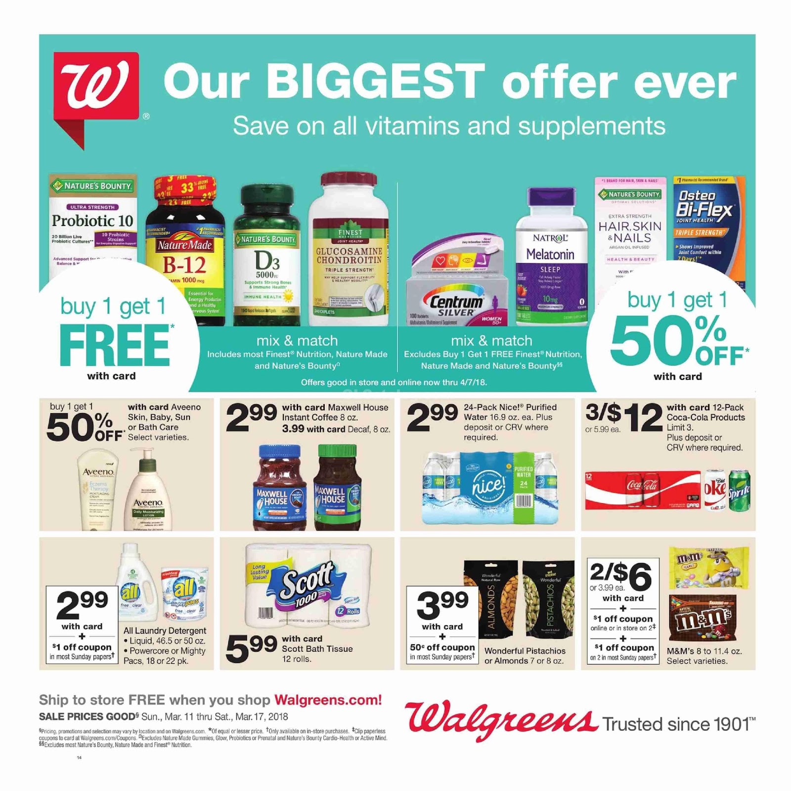 walgreens weekly ad march 11 17 2018 coupons and deals walgreens sales flyer