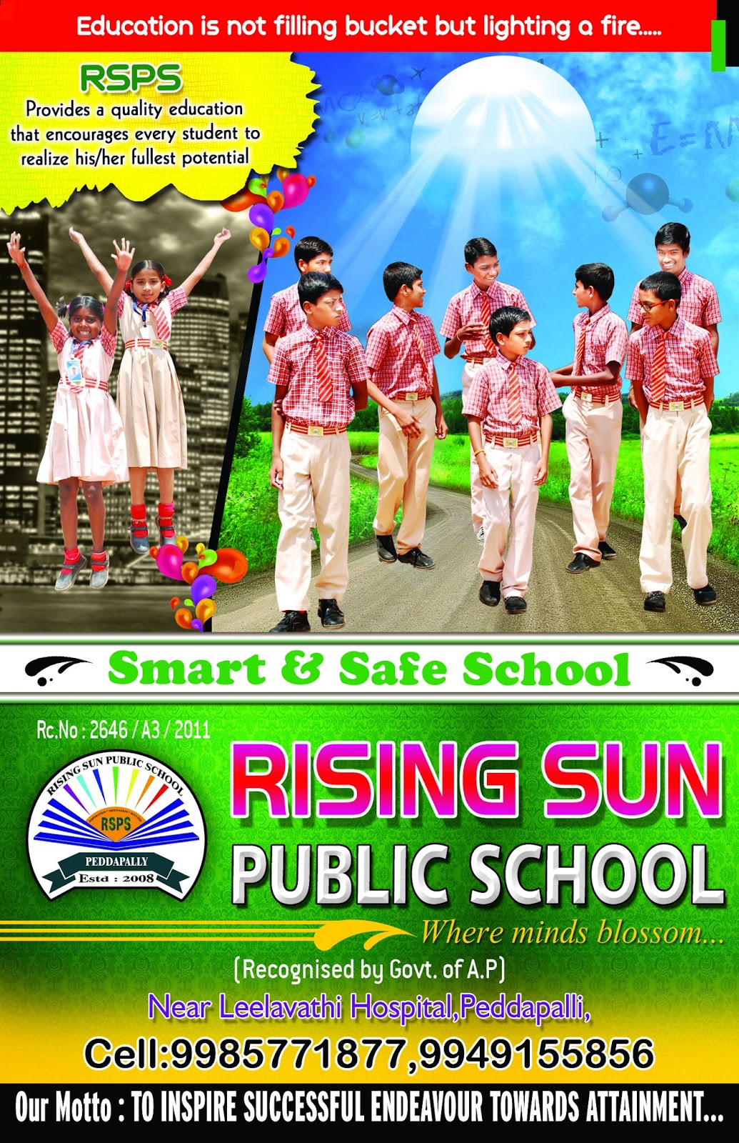Rising sun school brochure psd template free downloads | naveengfx