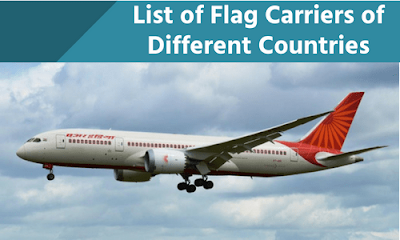 List of Flag Carriers of Different Countries