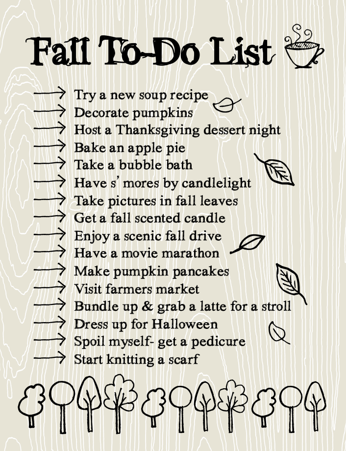 Fall To Do List- lemonthistle.blogspot.com