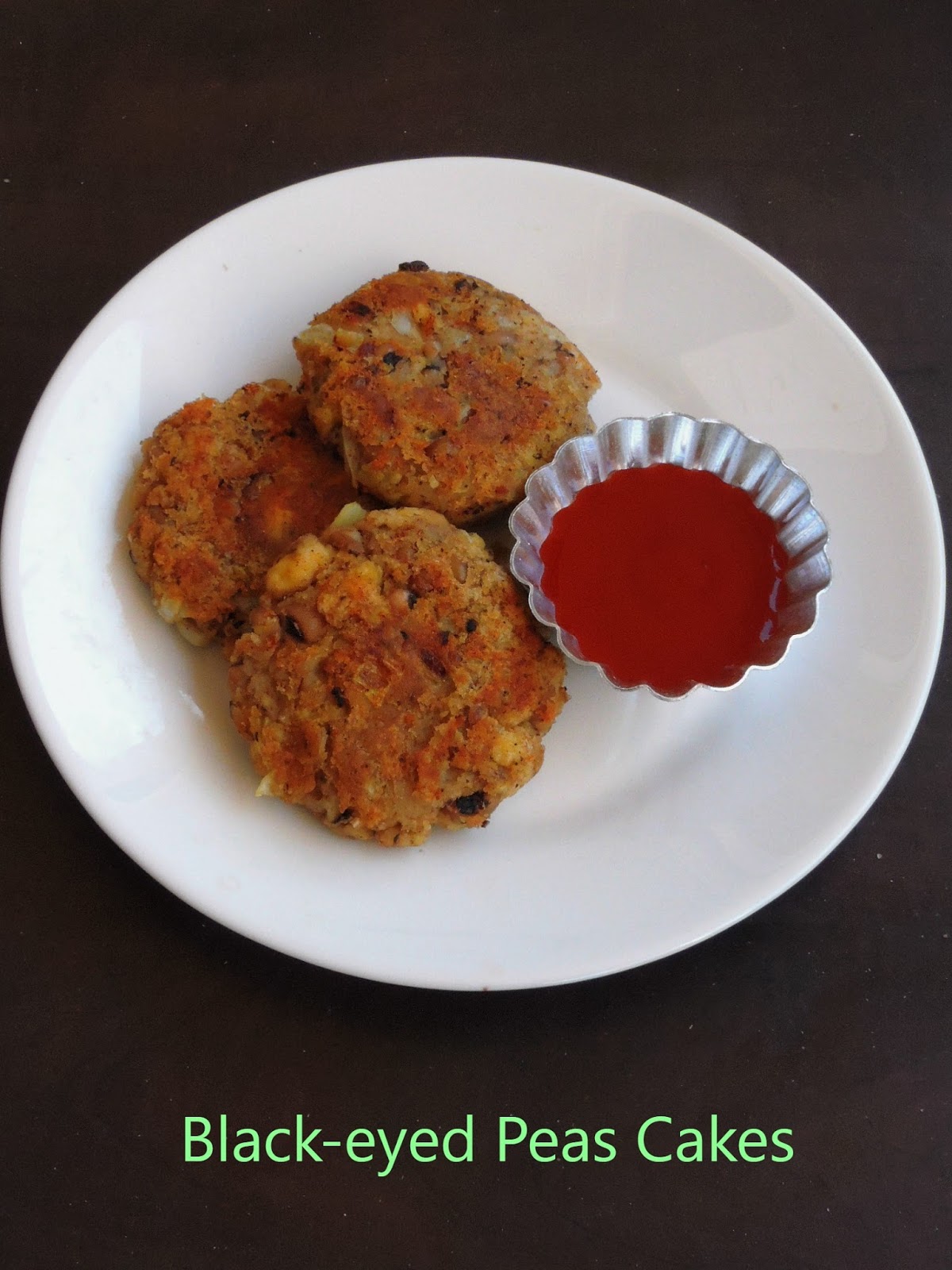 Priya's Versatile Recipes Vegan Blackeyed Peas Cakes/Blackeyed Peas