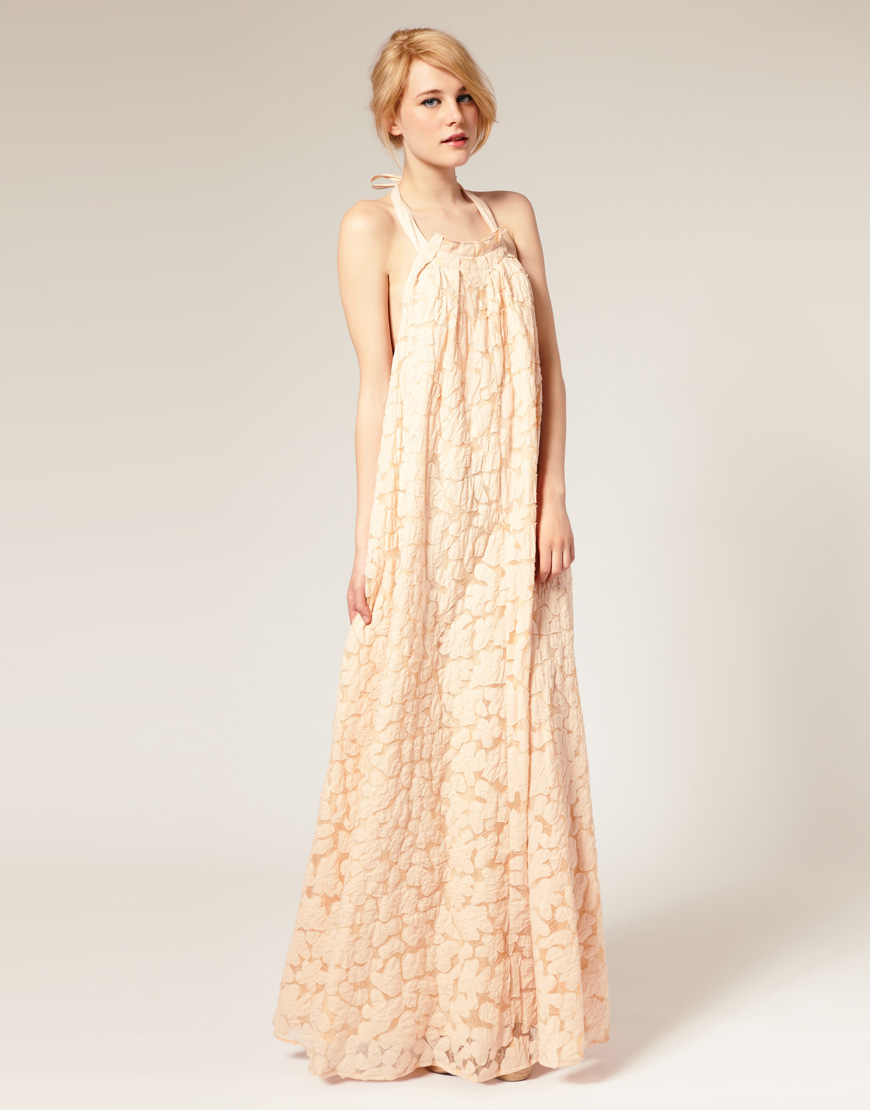 Dresses... I Like! ASOS Halter Maxi Dress with Applique