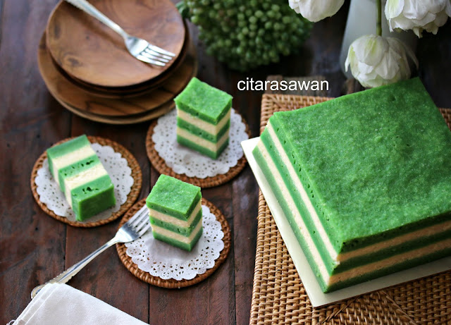 Kek Lapis Kukus Lumut Cheese Resepi Terbaik