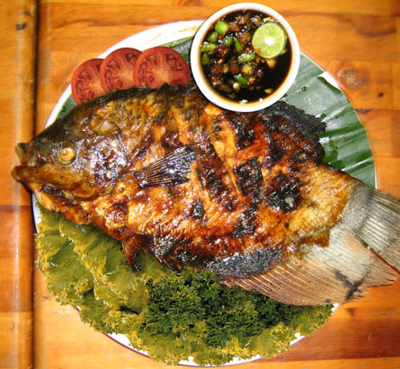 "Ikan bakar" (grilled fish)