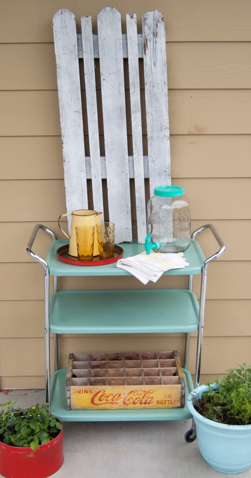 Vintage Metal Cart Makeover Averie Lane Vintage Metal Cart Makeover