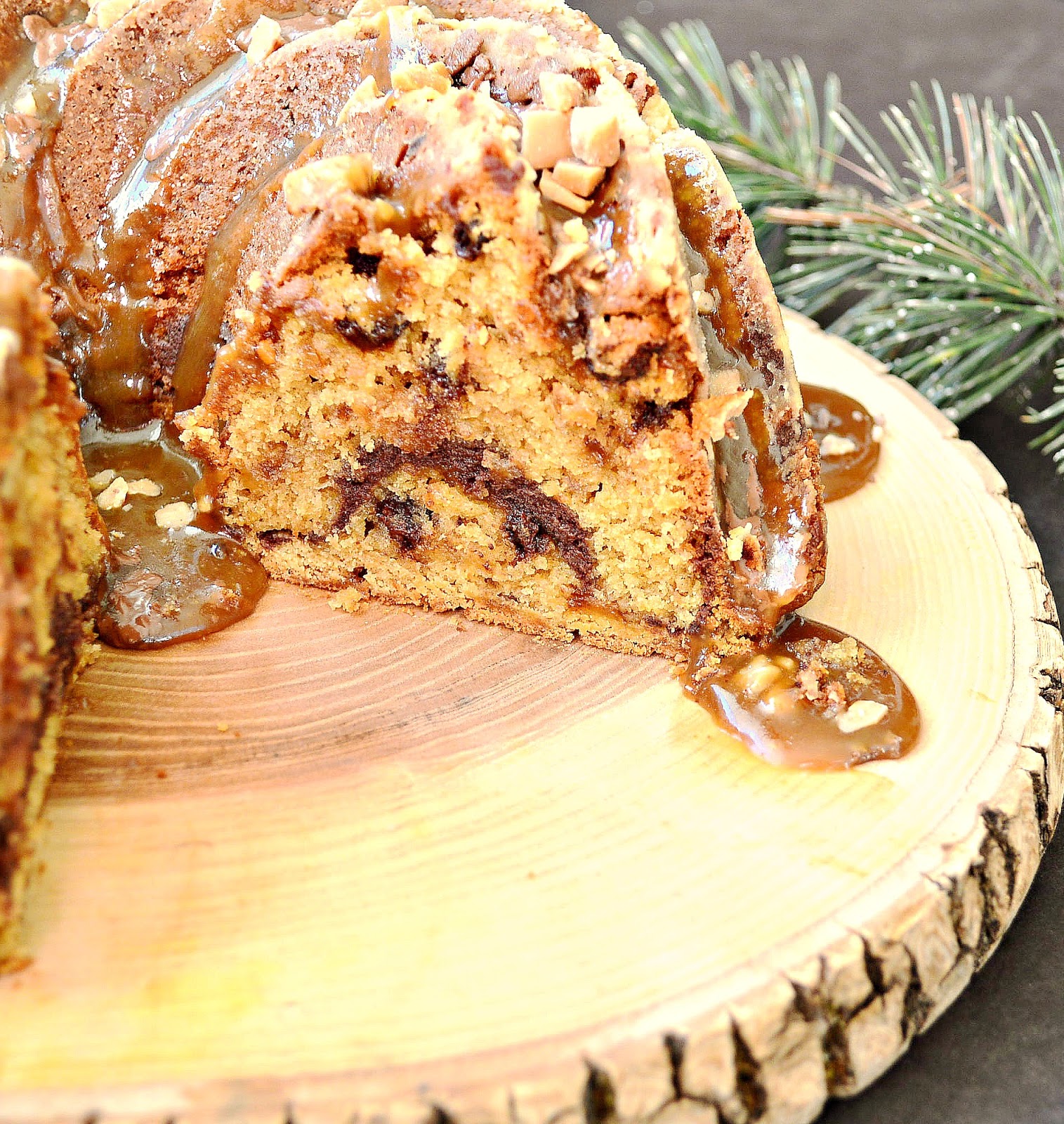 This is How I Cook Toffee Bundt Cake with a Fudge Ripple and a Caramel