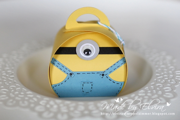 Minions - Kleine Geschenkbox mit der Zierschachtel von Stampin Up