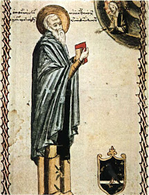 Ματθαίος Βλαστάρης. Λόγιος ιερομόναχος και συγγραφέας. Μικρογραφία από χειρόγραφο του 15ου αι. (Αγιον Ορος, Μονή Βατοπεδίου).