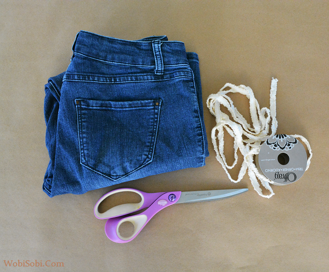 WobiSobi DIY Lace Trim Jeans.