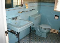 Blue Toilet and Sink